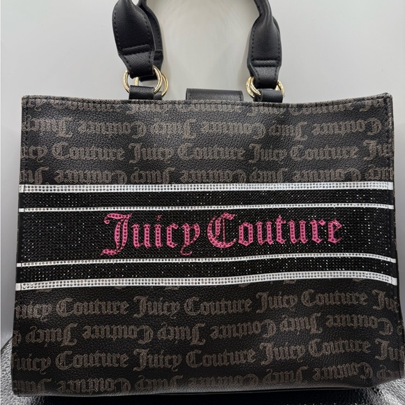 Juicy Couture Handbags - Juicy Couture brown Tote with Pink Logo